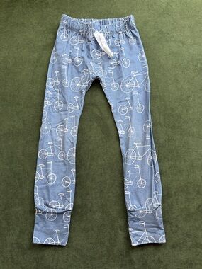 Kids Light Blue Bicycle Print leggings size 5T